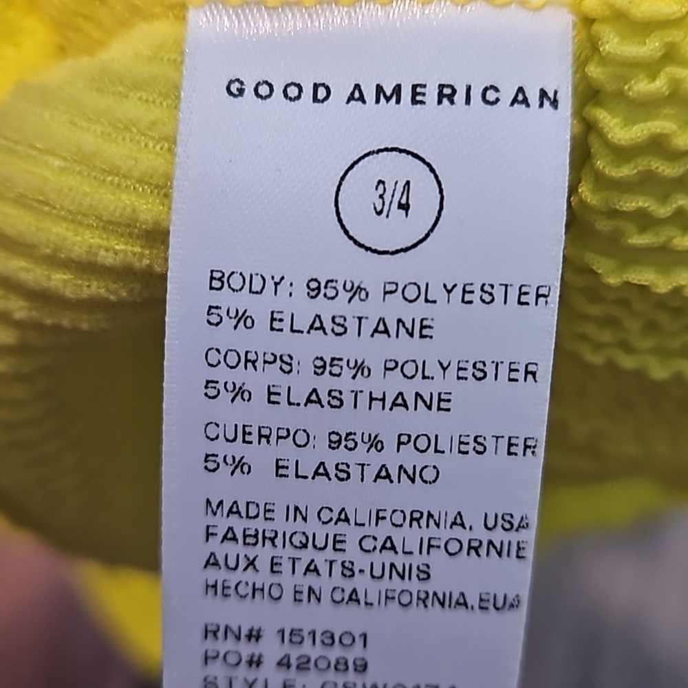 Good American Electric Yellow Bandeau Size 3/4 Top - Picture 4 of 4